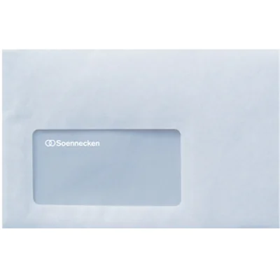 Soennecken Briefhülle 2913 C6 75g mF sk hf weiß 1.000 St./Pack. Soennecken Briefhülle 2913 C6 75g mF sk hf weiß 1.000 St./Pack.