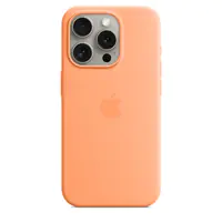 Apple - Hintere Abdeckung für Mobiltelefon - kompatibel mit MagSafe - Silikon - Orangensorbet - für iPhone 15 Pro