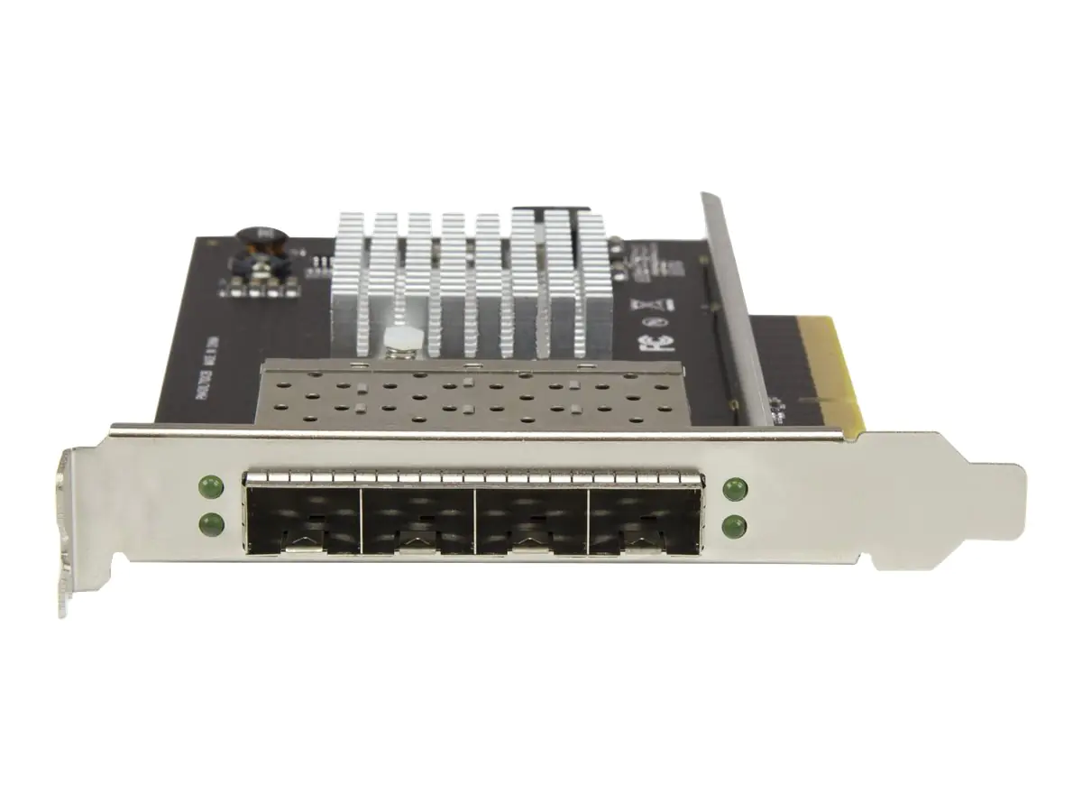 StarTech Quad-Port SFP+ Server Netzwerkkarte - PCI Express - Intel XL710 Chip - 10 Gigabit Ethernet Karte - 4 Port NIC Karte - Netzwerkadapter - PCIe x8 - 10 Gigabit SFP+ x 4 - Schwarz