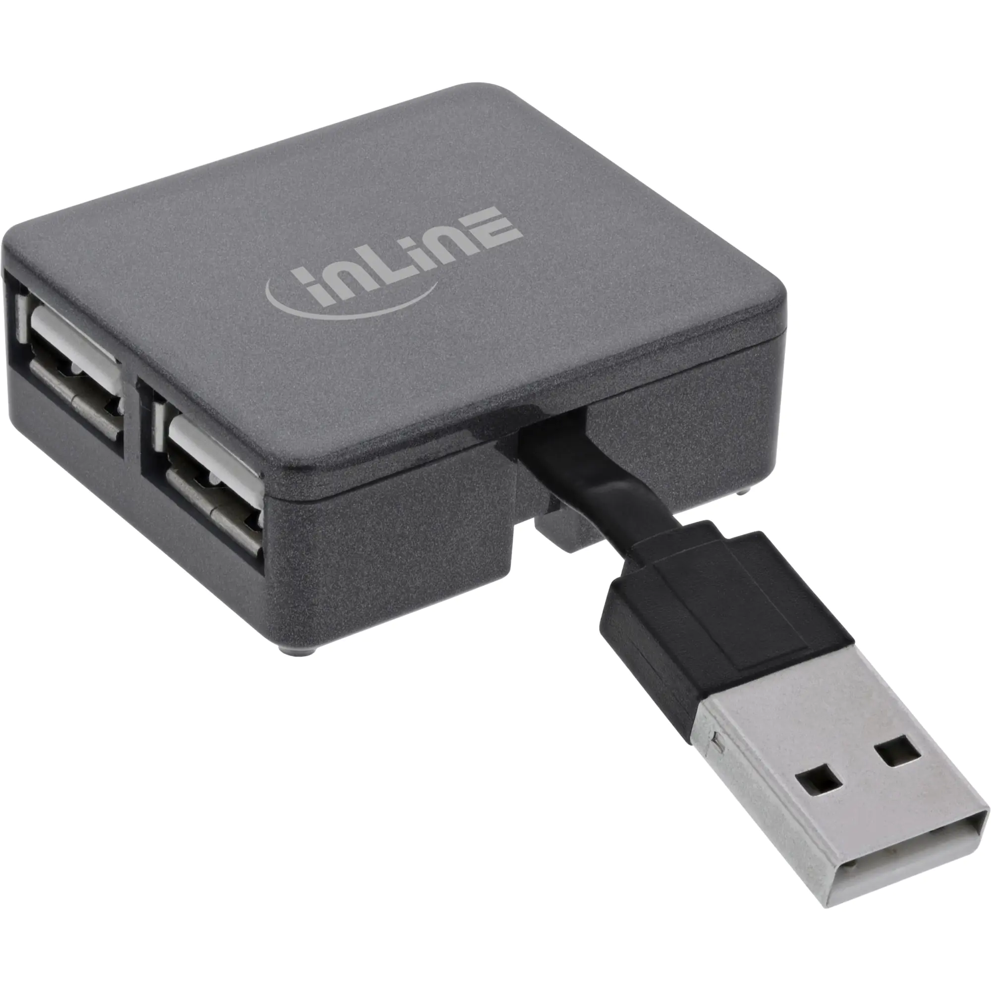 InLine - Hub - USB-A male to 4x USB-A female, cable 4cm - 4 x USB 2.0 - Desktop InLine - Hub - USB-A male to 4x USB-A female, cable 4cm - 4 x USB 2.0 - Desktop