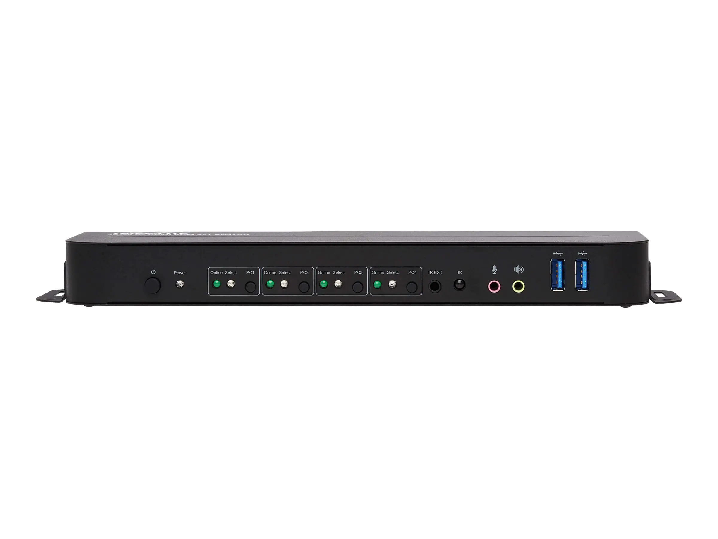 Eaton Tripp Lite series HDMI USB KVM Switch 4-Port 4K 60Hz HDR HDCP 2.2 IR USB Sharing - KVM-/Audio-/USB-Switch - 4 x KVM/Audio/USB - 1 lokaler Benutzer - Desktop