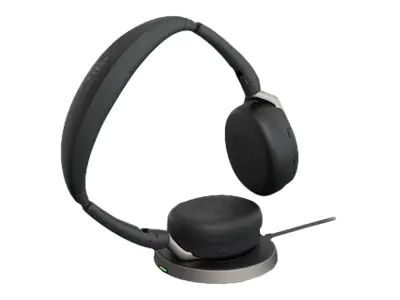 Jabra Evolve2 65 Flex MS Stereo - Headset - On-Ear - Bluetooth - kabellos - aktive Rauschunterdrückung - USB-C - Schwarz - mit kabelloses Ladepad - Zertifiziert für Microsoft Teams Jabra Evolve2 65 Flex MS Stereo - Headset - On-Ear - Bluetooth - kabellos - aktive Rauschunterdrückung - USB-C - Schwarz - mit kabelloses Ladepad - Zertifiziert für Microsoft Teams