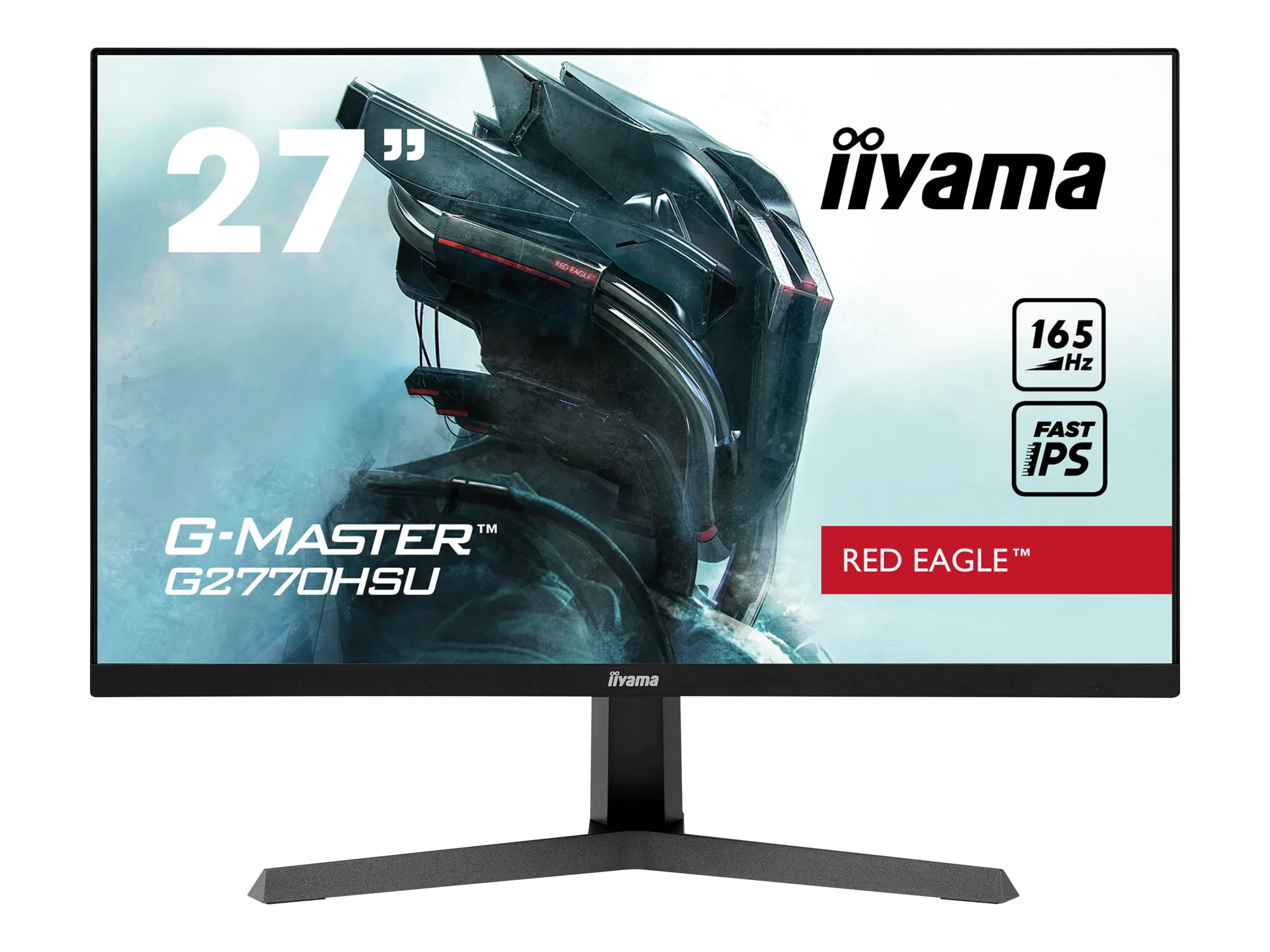 iiyama G-MASTER Red Eagle G2770HSU-B1 - LED-Monitor - 68.6 cm (27") - 1920 x 1080 Full HD (1080p) @ 165 Hz - Fast IPS - 250 cd/m² - 1100:1 - 0.8 ms - HDMI, DisplayPort - Lautsprecher - mattschwarz
