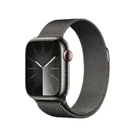 Apple Watch Series 9 (GPS + Cellular) - 41 mm - Graphite Stainless Steel - intelligente Uhr mit Milanaise Armband - 64 GB - Wi-Fi, Bluetooth, UWB, LTE - 4G - 42.3 g