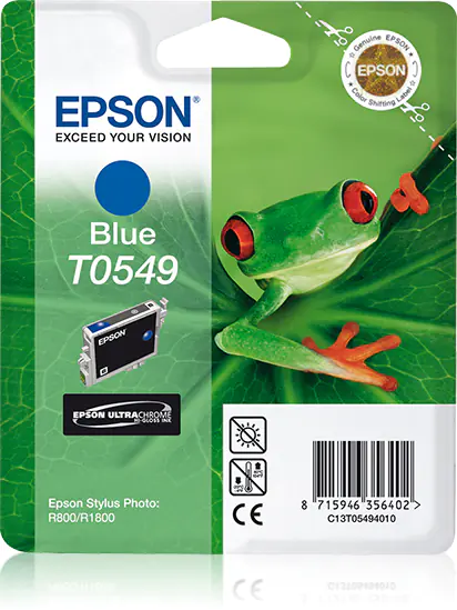Epson T0549 - 13 ml - Blau - Original - Blisterverpackung - Tintenpatrone - für Stylus Photo R1800, R800