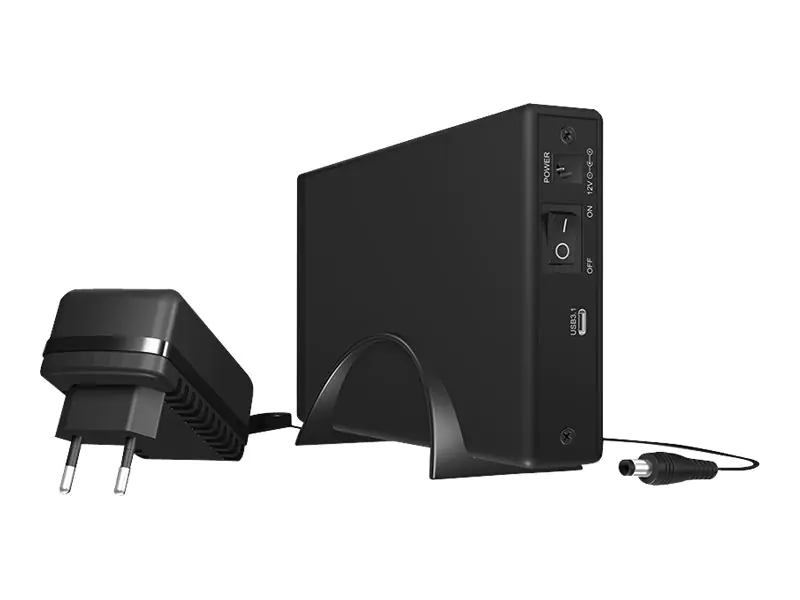 ICY BOX IB-377-C31 - Speichergehäuse mit Datenanzeige, Netzanzeige - 3.5" (8.9 cm) - SATA 6Gb/s - USB 3.1 (Gen 2) - Schwarz