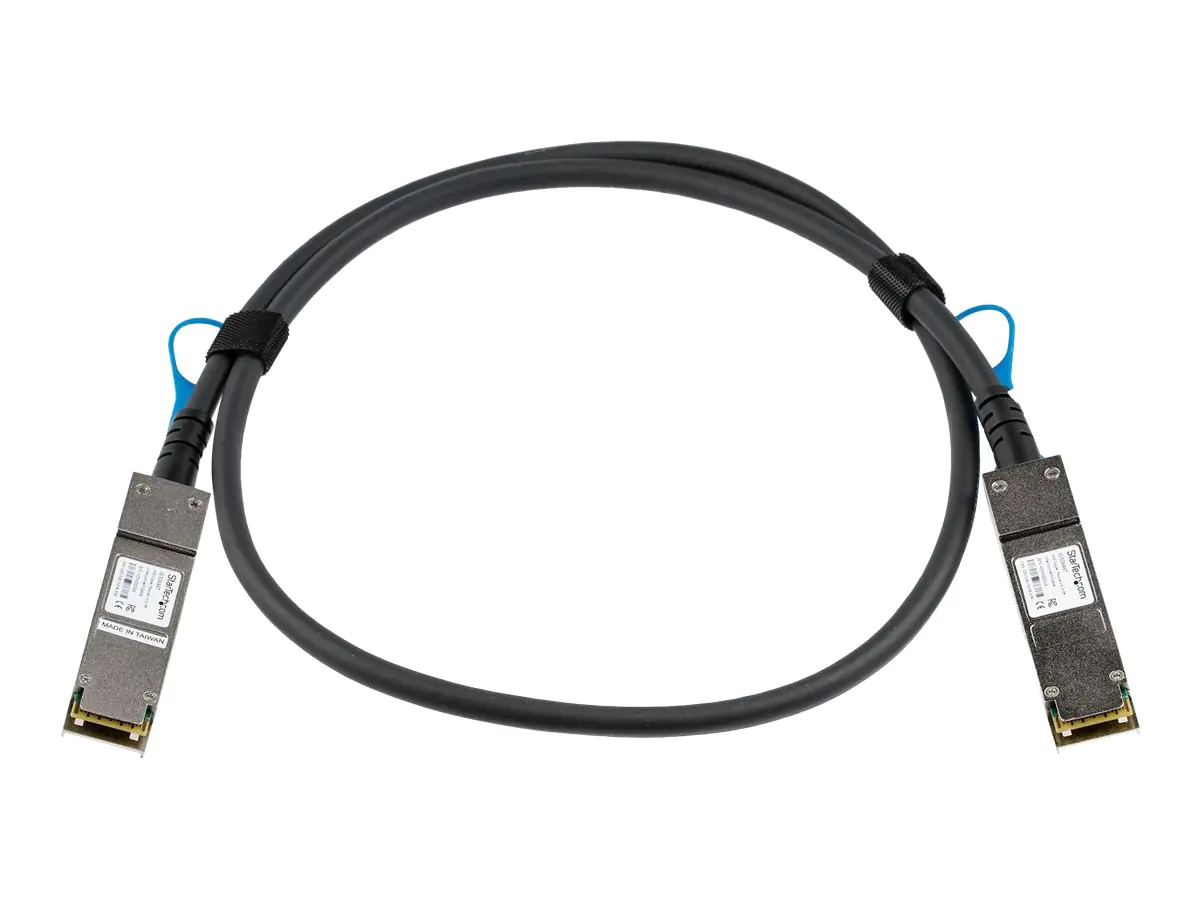 StarTech 1m HP JG326A kompatibel - QSFP+ Direktverbindungskabel - 40G QSFP+ Kabel - Passives Twinax Kabel - QSFP Kabel - 40GBase Direktanschlusskabel - QSFP+ eingerastet zu QSFP+ eingerastet - 1 m - twinaxial - SFF-8436 - passiv - Schwarz - für HPE Apollo