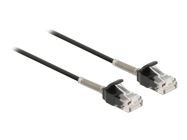 Delock - Netzwerkkabel - RJ-45 (M) zu RJ-45 (M) - 5 m - UTP - CAT 6a - Schwarz