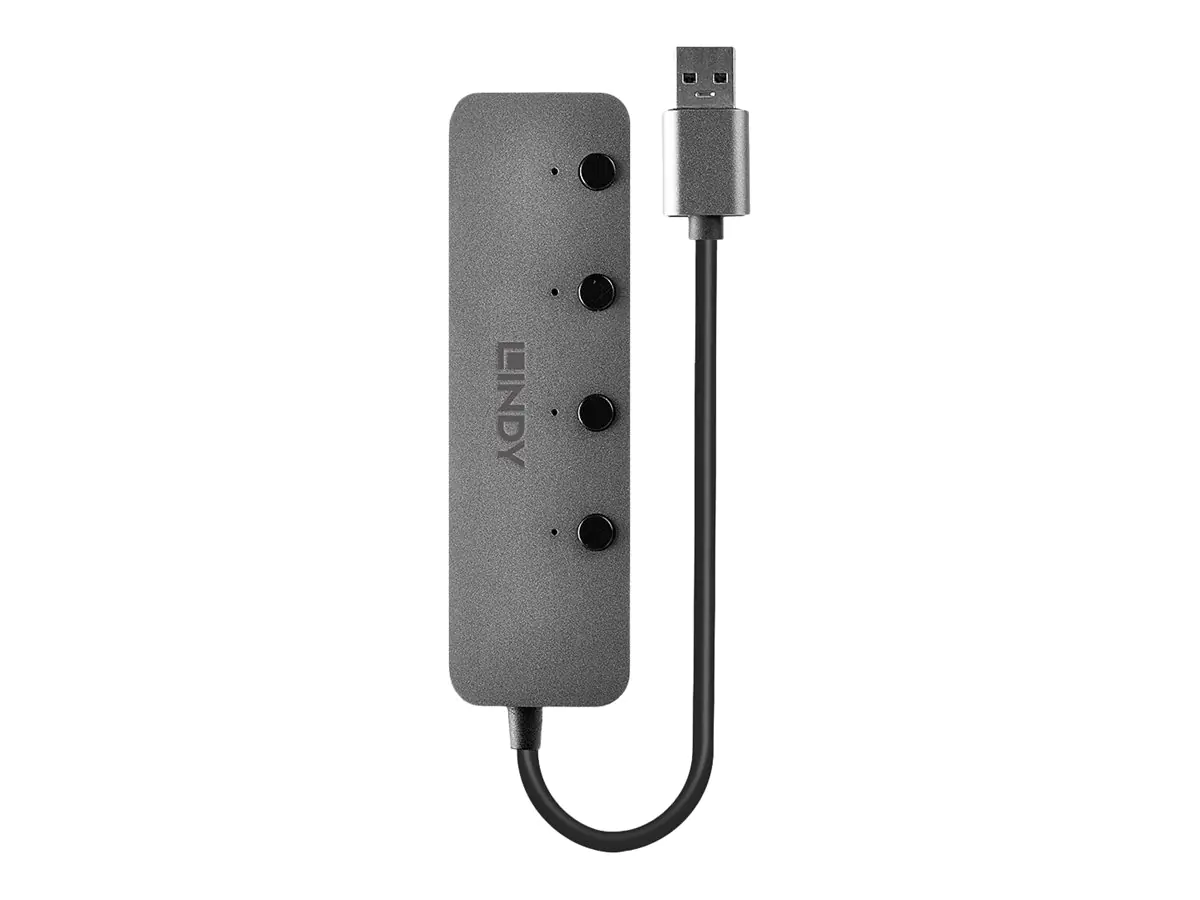 Lindy - Hub - 4 x SuperSpeed USB 3.0 - Desktop - Gleichstrom