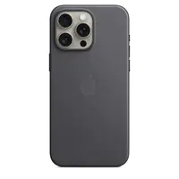 Apple - Hintere Abdeckung für Mobiltelefon - kompatibel mit MagSafe - FineWoven - Schwarz - für iPhone 15 Pro Max