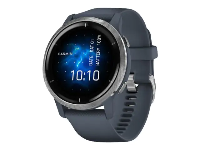 Garmin Venu 2 - 45 mm - Granite Blue - Sportuhr mit Band - Silikon - Granite Blue - Handgelenkgröße: 135-200 mm - Anzeige 3.3 cm (1.3") - Bluetooth, Wi-Fi, ANT+ - 49 g