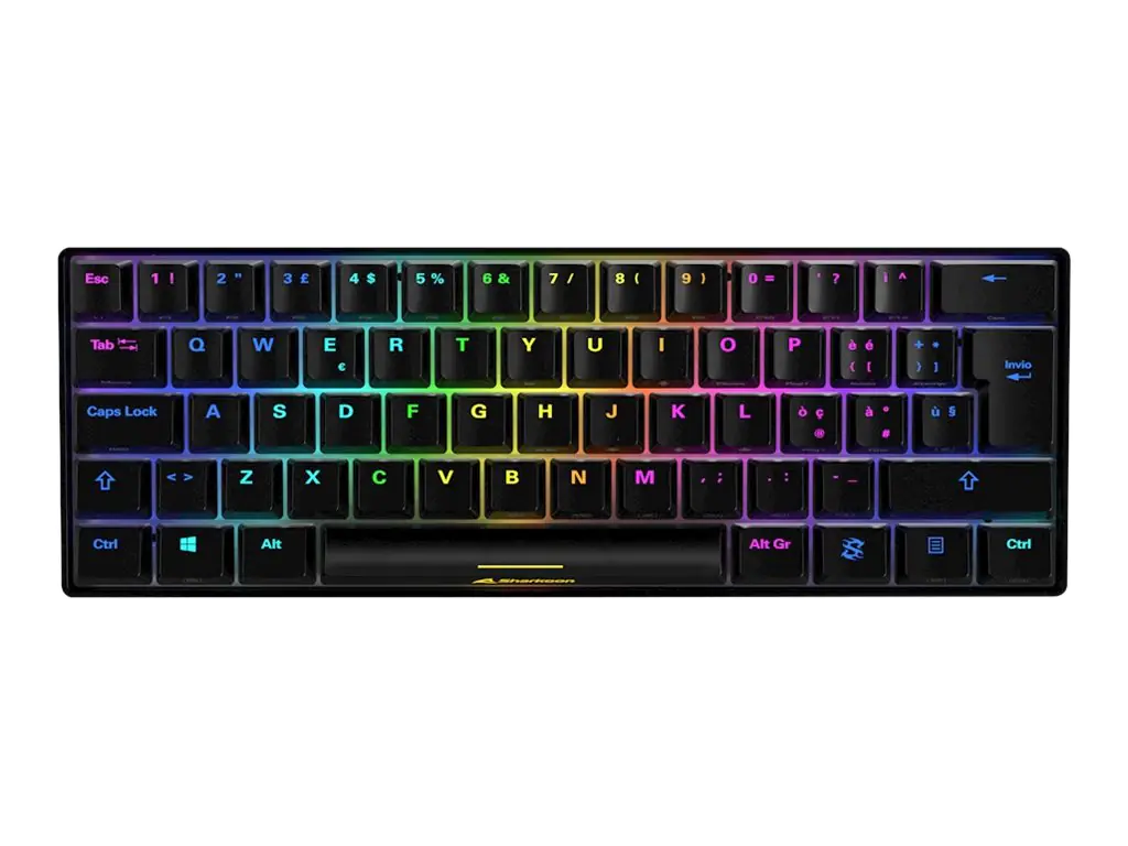 Sharkoon SKILLER SGK50 S4 - Tastatur - Hintergrundbeleuchtung - USB-C - Italienisch - Tastenschalter: Kailh Red - Schwarz