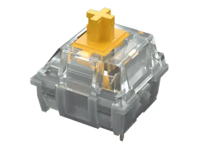 Mountain - Tastaturschalter - Gelb, durchsichtig (Packung mit 90 Stück)