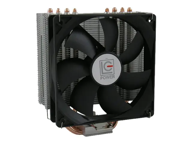 LC Power Cosmo Cool - Prozessor-Luftkühler - (für: LGA775, LGA1156, AM2, AM2+, LGA1366, AM3, LGA1155, AM3+, LGA2011, FM1, FM2, LGA1150, LGA2011-3, LGA1151) - Aluminium - 120 mm - Schwarz/Silber