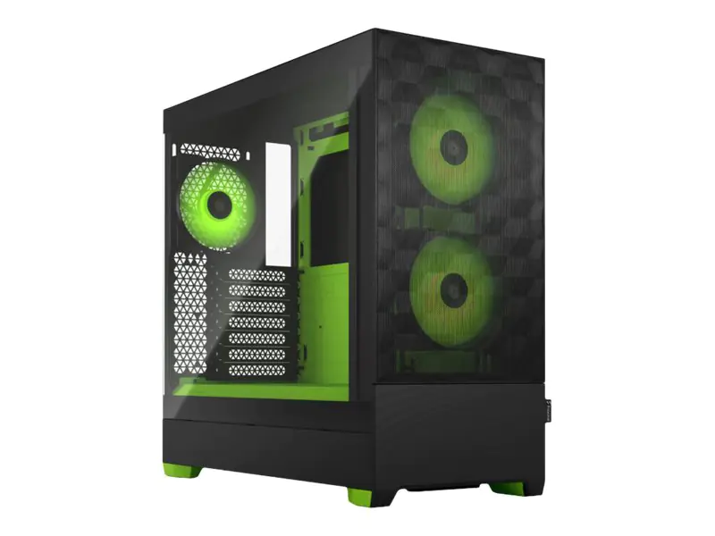 Fractal Design Pop Air RGB - Tower - ATX - Seitenteil mit Fenster (gehärtetes Glas) - keine Spannungsversorgung (ATX) - grün, klar, Tinted - USB/Audio - für Fractal Design Model D, Type D
