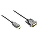 Good Connections Anschlusskabel DisplayPort an DVI-D 24+1 - 24K vergoldete Kontakte - OFC - schwa