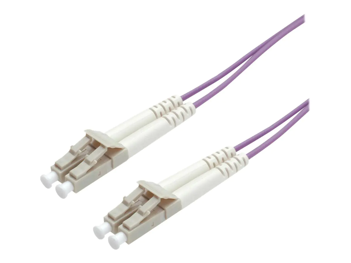 Roline - Patch-Kabel - LC Multi-Mode (M) zu LC Multi-Mode (M) - 5 m - Glasfaser - Duplex - 50/125 Mikrometer - OM4 - violett Roline - Patch-Kabel - LC Multi-Mode (M) zu LC Multi-Mode (M) - 5 m - Glasfaser - Duplex - 50/125 Mikrometer - OM4 - violett