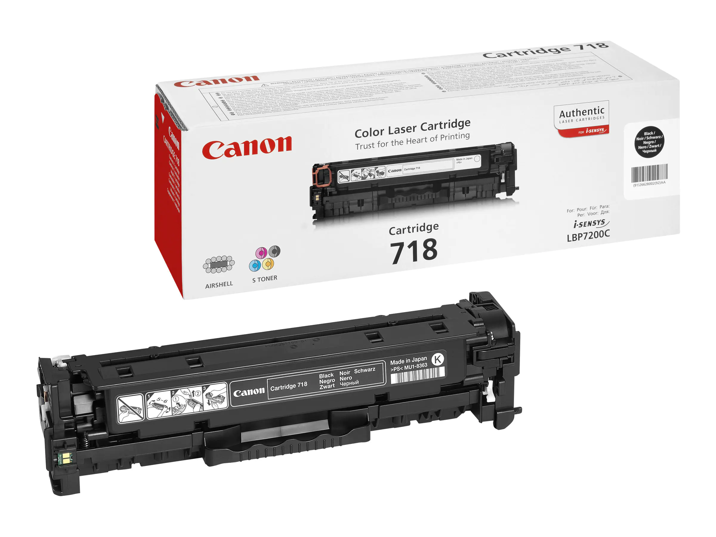 Canon Toner 2662B002 718 Schwarz 3.400 Seiten 1 Stück