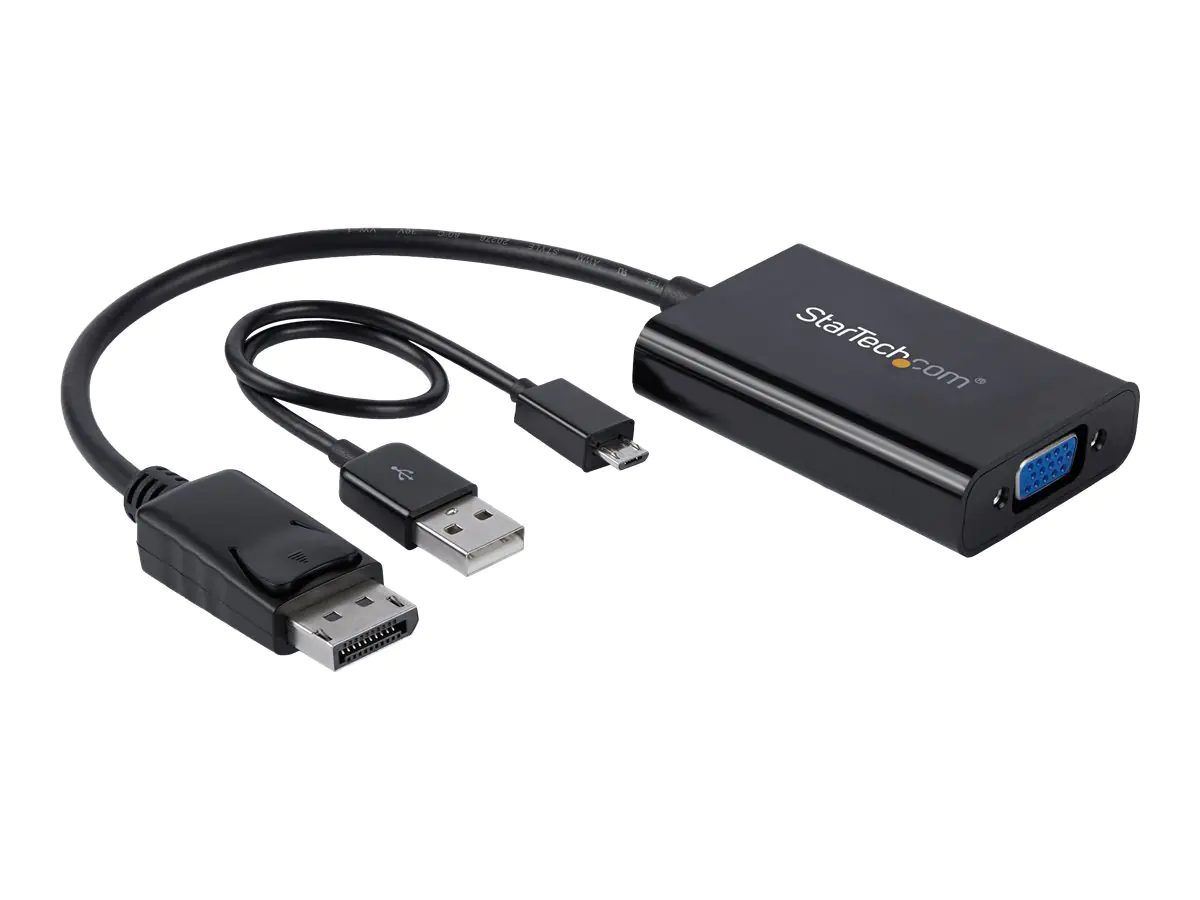 StarTech.com StarTech DisplayPort to VGA Adapter with Audio - 1920x1200 - DP to VGA Converter for Your VGA Monitor or Display (DP2VGAA)