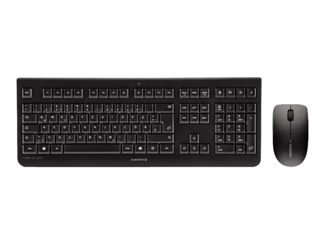 CHERRY DW 3000 - Tastatur-und-Maus-Set - kabellos - 2.4 GHz - Ungarisch - Tastenschalter: CHERRY LPK - Schwarz