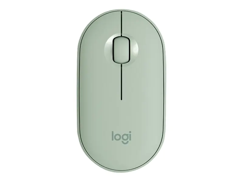 Logitech Pebble M350 - Maus - optisch - 3 Tasten - kabellos - Bluetooth, 2.4 GHz - kabelloser Empfänger (USB) - Eukalyptus