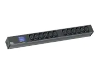Bachmann BlueNet BN0500 - Steckdosenleiste (Rack - einbaufähig) - Wechselstrom 230 V - Ausgangsanschlüsse: 12 (IEC 60320 C13) - 1U - 48.3 cm (19") - 2 m - Schwarz