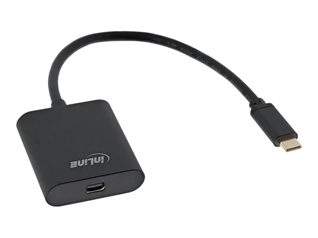 InLine - Externer Videoadapter - USB-C 3.1 - Mini DisplayPort - Schwarz