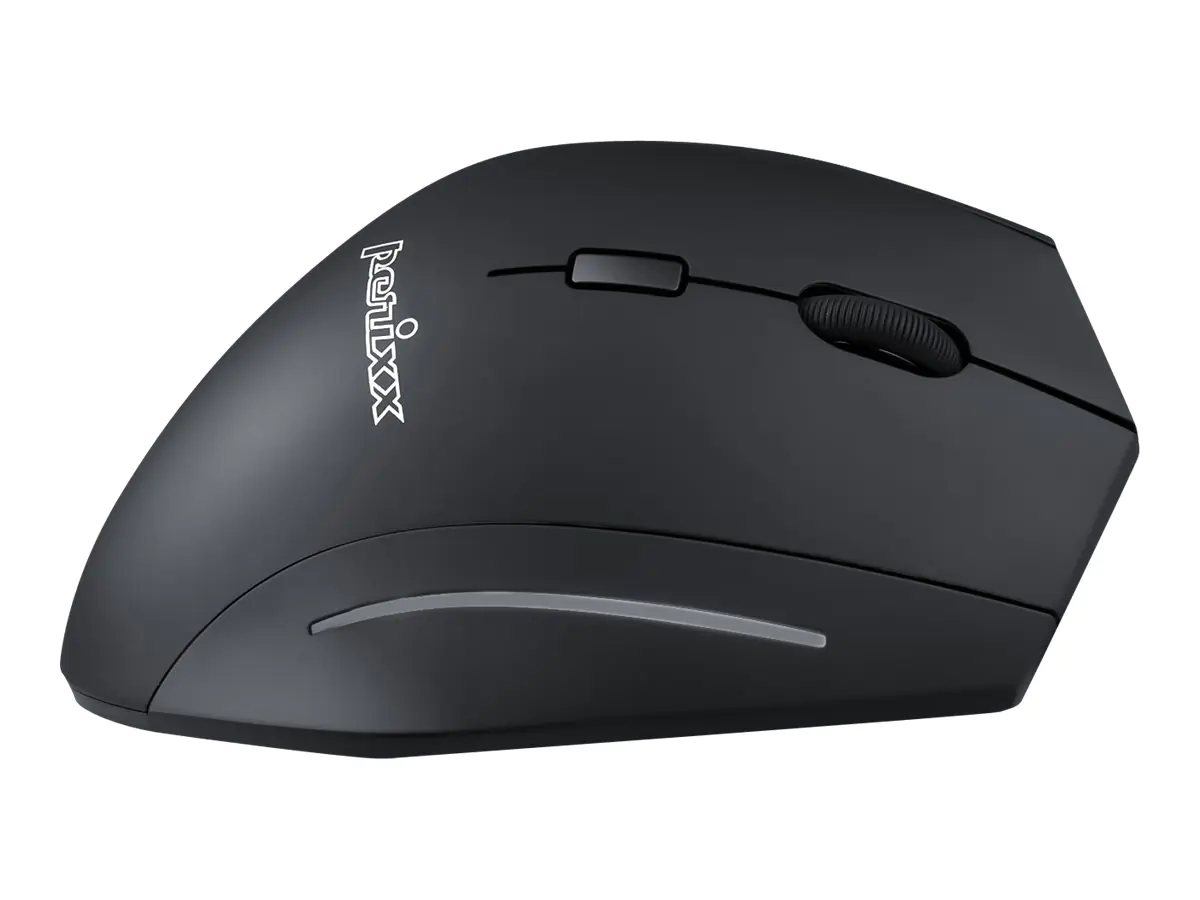 Perixx PERIMICE-608 - Maus - Für Rechtshänder - optisch - 6 Tasten - kabellos - 2.4 GHz - kabelloser Empfänger (USB) - Schwarz
