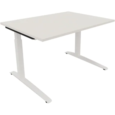 Schreibtisch Kufe Einzels. Quadrat B1600xT700xH650-850 ws/Weiß Schreibtisch Kufe Einzels. Quadrat B1600xT700xH650-850 ws/Weiß