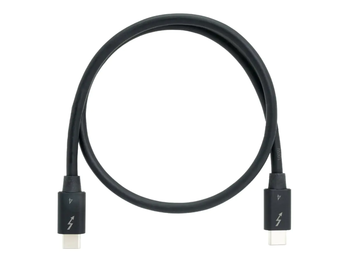 QNAP CAB-TBT4-0M5 - USB-Kabel - 24 pin USB-C (M) zu 24 pin USB-C (M) - Thunderbolt 4 - 50 cm - passiv, bis zu 40 Gbps Datentransferrate