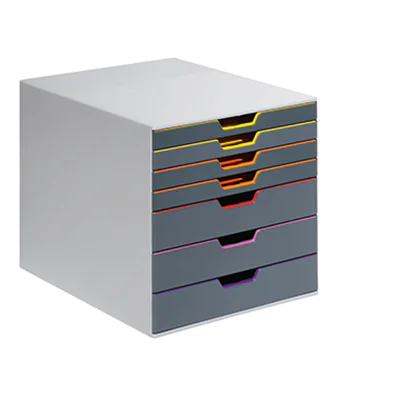 DURABLE Schubladenbox VARICOLOR 7 760727 7Schubfächer grau/farbig DURABLE Schubladenbox VARICOLOR 7 760727 7Schubfächer grau/farbig
