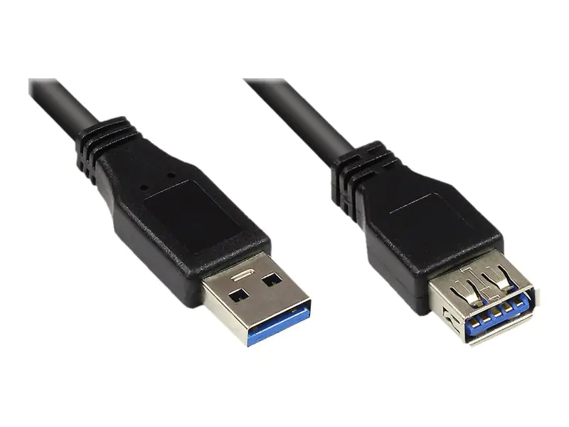 Good Connections - USB-Verlängerungskabel - USB Typ A (M) bis USB Typ A (W) - USB 3.0 - 50 cm - Schwarz