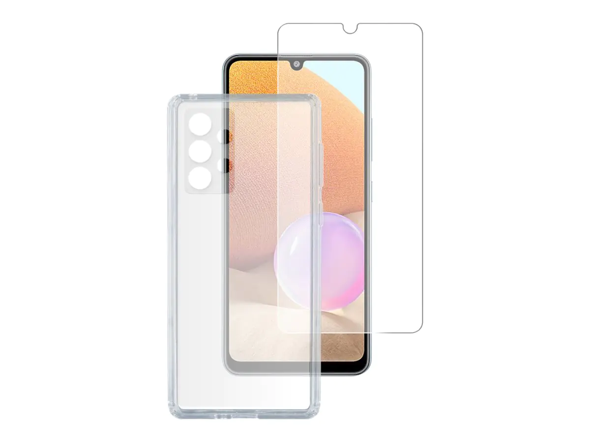4smarts - 360° starter set - Schutzhülle hintere Abdeckung für Mobiltelefon - Temperglas, Thermoplastisches Polyurethan (TPU) - durchsichtig - für Samsung Galaxy A33 5G