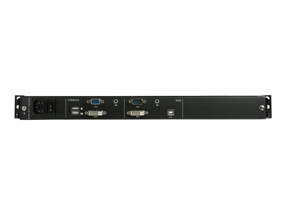 StarTech Rack KVM Konsole HD 1080p - US Tastatur(QWERTY), Ein Port DVI/VGA KVM mit 17" LCD Monitor - 1HE LCD KVM Konsolenschublade mit Kabeln - USB Unterstützung - 44.230 MTBF (RKCOND17HD) - KVM-Konsole mit KVM-Switch - 1 Anschlüsse - USB - 43.9 cm (17.3"