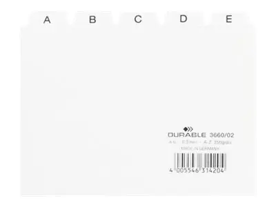 DURABLE Leitregister 366002 DIN A6 quer A-Z Kunststoff weiß