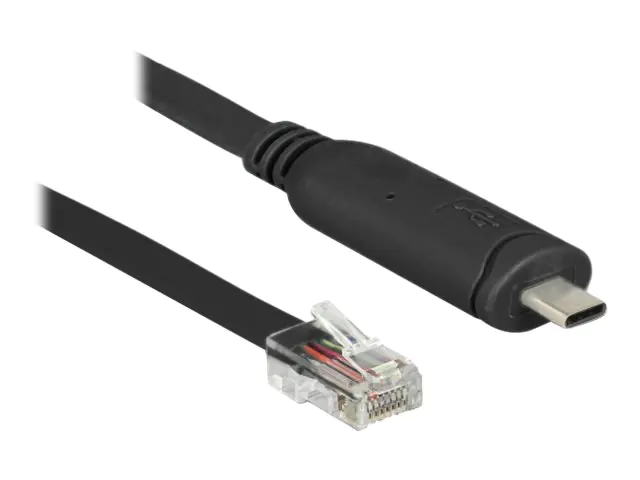 DeLock - Serieller Adapter - USB-C - RS-232 x 1 - Schwarz