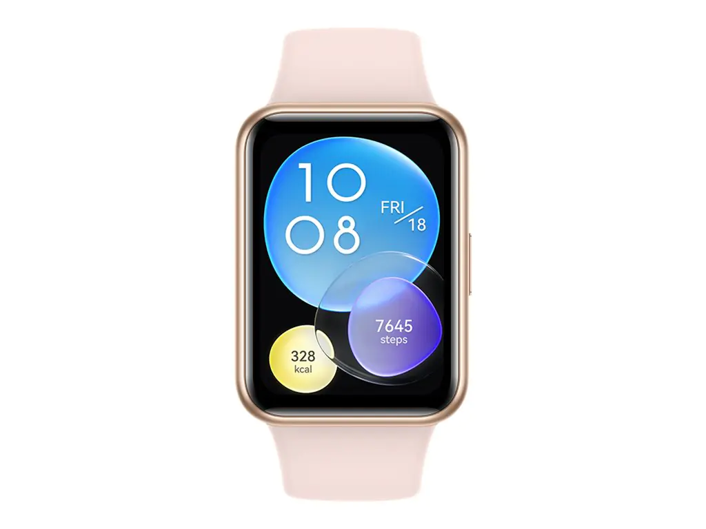 Huawei Watch Fit 2 Active - Sakura pink - intelligente Uhr mit Riemen - Silikon - Sakura Pink - Handgelenkgröße: 130-210 mm - Anzeige 4.4 cm (1.74") - Bluetooth - 26 g