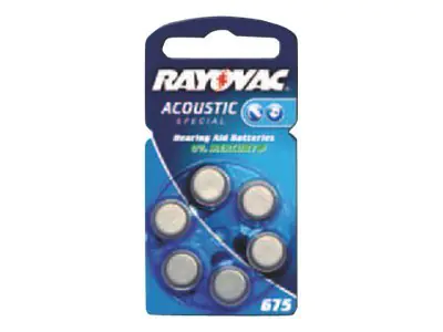 Rayovac Acoustic Special 675 - Batterie 6 x PR44 - Zink-Luft
