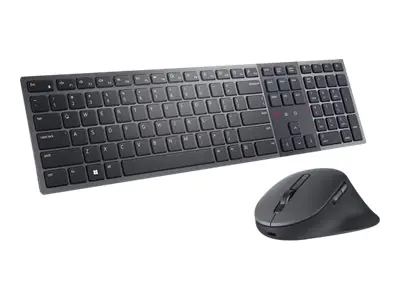 Dell Premier KM900 - Tastatur-und-Maus-Set - Zusammenarbeit - hinterleuchtet - kabellos - 2.4 GHz, Bluetooth 5.1 - QWERTY - US International - Graphite - mit 3 years NBD Advance Exchange