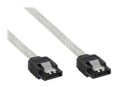 InLine - SATA-Kabel - Serial ATA 150/300/600 - SATA zu SATA - 50 cm - eingerastet, rund - durchsichtig InLine - SATA-Kabel - Serial ATA 150/300/600 - SATA zu SATA - 50 cm - eingerastet, rund - durchsichtig