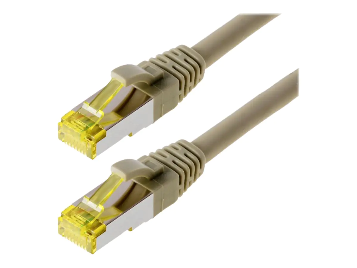 Helos - Patch-Kabel - RJ-45 (M) bis RJ-45 (M) - 7.5 m - SFTP, PiMF - CAT 6 - halogenfrei, geformt, ohne Haken - Grau Helos - Patch-Kabel - RJ-45 (M) bis RJ-45 (M) - 7.5 m - SFTP, PiMF - CAT 6 - halogenfrei, geformt, ohne Haken - Grau