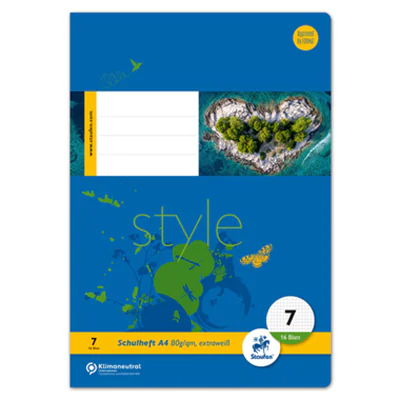 Staufen Schulheft Style DIN A4 kariert 7 16 Bl.