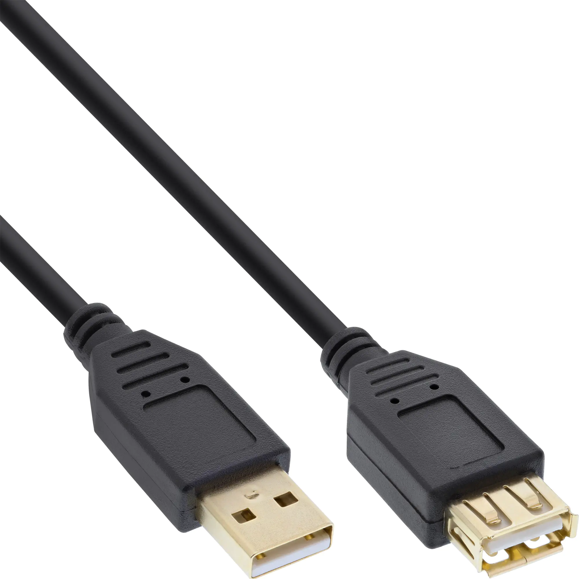 InLine - USB-Verlängerungskabel - USB (W) bis USB (M) - USB 2.0 - 5 m - Schwarz