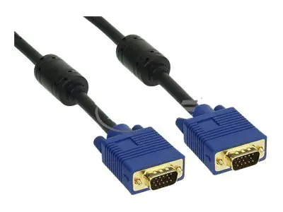 InLine Premium - VGA-Kabel - HD-15 ohne Pol 9 (M) zu HD-15 ohne Pol 9 (M) - 50 cm - geformt - Schwarz