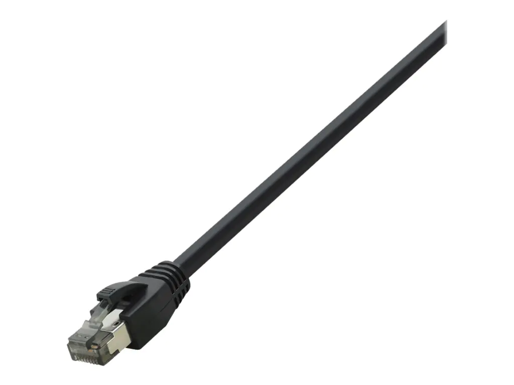 LogiLink - Patch-Kabel - RJ-45 (M) zu RJ-45 (M) - 15 m - SFTP, PiMF - CAT 8.1 - halogenfrei, geformt, rund, ohne Haken - Schwarz
