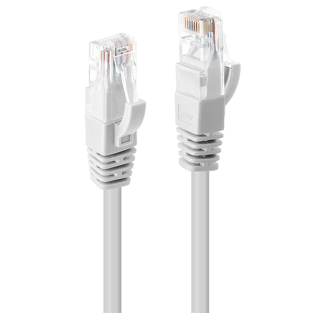 Lindy - Patch-Kabel - RJ-45 (M) bis RJ-45 (M) - 5 m - UTP - CAT 6 - geformt, ohne Haken, verseilt - weiß