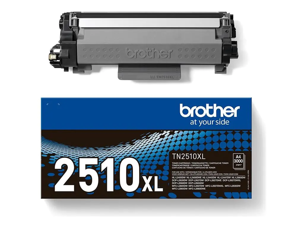 Brother TN-2510XL - Super High Capacity - Schwarz - original - Box - Tonerpatrone - für Brother DCP-L2620, L2627, L2660, HL-L2400, L2445, L2447, MFC-L2800, L2827, L2860
