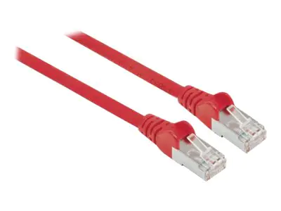 Intellinet Network Patch Cable, Cat6A, 7.5m, Red, Copper, S/FTP, LSOH / LSZH, PVC, RJ45, Gold Plated Contacts, Snagless, Booted, Polybag - Patch-Kabel - RJ-45 (M) bis RJ-45 (M) - 7.5 m - SFTP, PiMF - CAT 6a - IEEE 802.3af - halogenfrei, geformt, verseilt