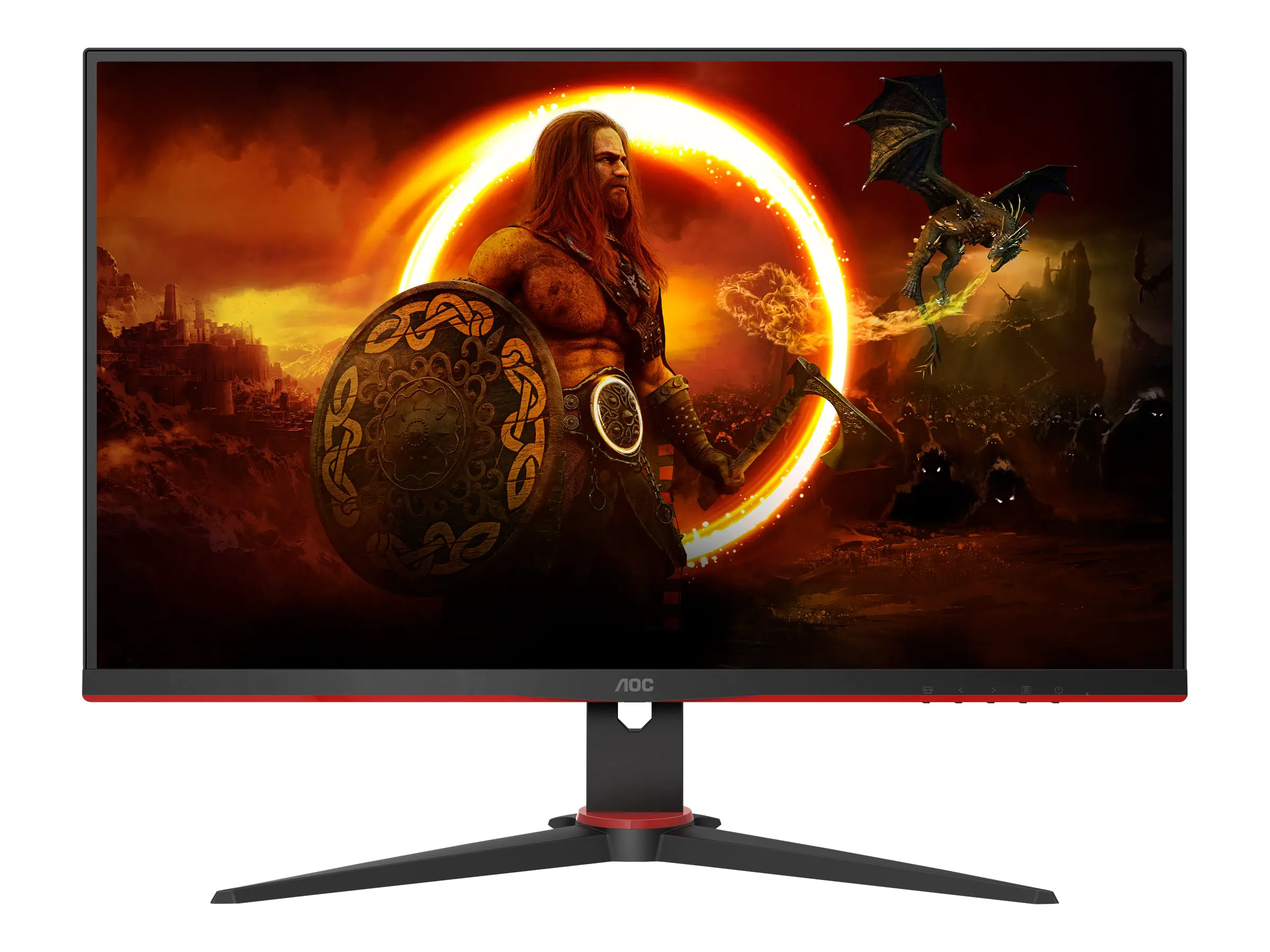 AOC Gaming 27G2SPAE/BK - G2 Series - LED-Monitor - Gaming - 68.6 cm (27") - 1920 x 1080 Full HD (1080p) @ 165 Hz - IPS - 250 cd/m² - 1000:1 - 1 ms - 2xHDMI, VGA, DisplayPort - Lautsprecher - Schwarz, Rot