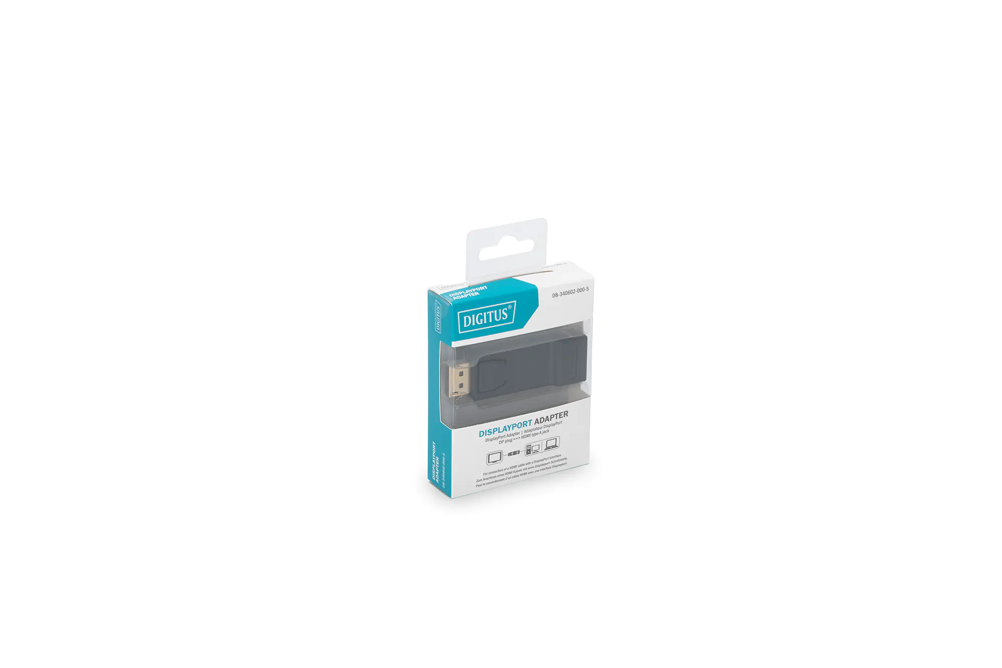 DIGITUS - Videoanschluß - DisplayPort (M) bis HDMI (W) - Schwarz - geformt